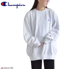 正規取扱店 チャンピオン トレーナー Champion ワンポイント スウェット クルーネック 大きいサイズ ビッグサイズ ゆったり 大きめ 裏毛 Cロゴ メンズ レディース 3L 4L 5L C3-Y035L 010ホワイト