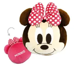 【中古】クッション・抱き枕・本体(キャラクター) ミニー もちもちフェイスクッション 「ディズニー」