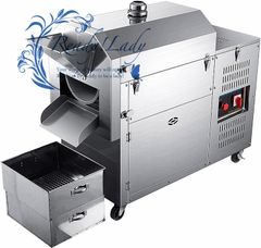 電気栗焙煎機、自動ナッツピーナッツ焙煎機、速度15～17rpm /分、調整可能な温度と正/逆回転 15～20KG / hの生産 均一な加熱
