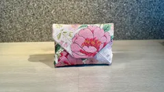 京都帯屋さん　正絹　数寄屋袋茶道(初釜）　クラッチバック　ポーチ　パーティーバッグ　花