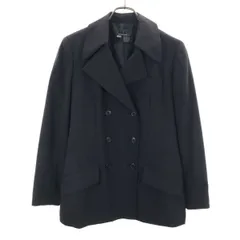 DKNY DONNA KARAN NEW YORK ダナキャランニューヨーク ウール テーラードジャケット 2 グレー ダブルボタン ブレザー レディース 古着のサムネイル