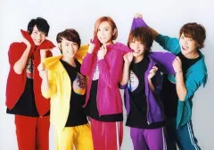 【中古】生写真(男性) ZEN THE HOLLYWOOD/集合(5人)/横型・膝上・衣装黒.赤.黄.ピンク.紫.緑・両手パーカー・横山フード噛み・背景白・2Lサイズ/「ぜんハリSOS」ランダムブロマイド