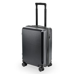 [タビトラ] スーツケース キャリーケース 機内持込 ファスナーフレーム ダブルキャスター TSAロック 旅行 出張 超軽 8輪 ブラック XS