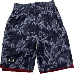 adidas ☆ NBA グラフィックデザイン◎ バスケ ショートパンツ ハーフパンツ ネイビー O 春夏 スポーツ トレーニング アディダス■Ja6116