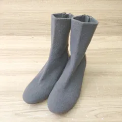 ■ Odette e Odile オデット エ オディール 起毛 ストレッチ性 ショート丈 ブーツ サイズ22.5 グレー レディース E  【1405140027877】