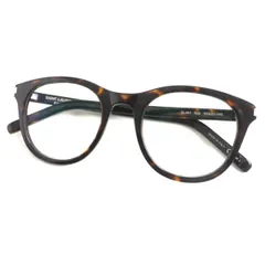 美品▼SAINT LAURENT PARIS サンローランパリ SL401 002 ロゴ入り メガネ/アイウェア 度無し ブラック 51□21-145 伊製 ケース・クロス付き　p10-st30320-36のサムネイル