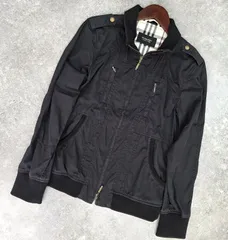 ★BURBERRY BLACK LABEL( バーバリー ブラックレーベル ) ノバチェック ミリタリージャケット  メンズ ブラック 裏地チェック M  PAWNSHOPRiZ  パウンショップリズのサムネイル