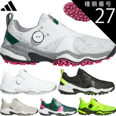 種類27：ホワイト/ブラック/グリーンIG8705/27.5 アディダスコードカオス 25 ボアスパイクレス メンズ ゴルフシューズ「Adidas COEDCHAOS 25 BOA　SPIKELESS GOLF SHOES」NKZ932024年秋冬モデル日本正