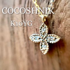 ココシュニック◆K10YG*ダイヤモンドネックレス*COCOSHNIK