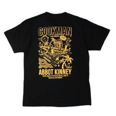【新品・未使用】Cookman S/S T-SHIRTS (Abbot Kinney) BLACK クックマン T-シャツ ブラック