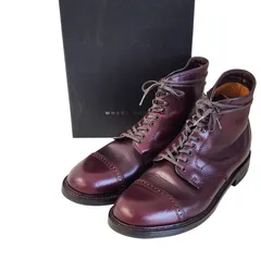 未使用wheel robe Folded Plain Toe BURGUNDY 15075 PLAIN TOE DERBY BURGUNDY – WHEELROBE