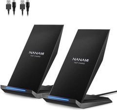 送料込み 2台セット　ワイヤレス 充電器 Qi USB Type-C 置くだけ 急速