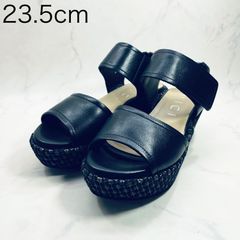 Pitti FEMININE ウェッジ レース サンダル ブラック ベージュEE - メルカリ