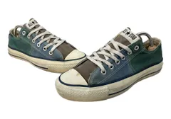 コンバース CONVERSE 90s ALL STAR LOW オールスターロー キャンバス ヴィンテージ クレイジーパターン USA製 シューズ US7 緑 青 16974 メンズ靴 スニーカー マルチカラー 25.5cm 104S-886