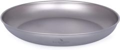 Boundless Voyage ti1103t チタン皿 ラウンド プレート 食器 皿 割れない 錆びない 軽量 純チタン製 食洗機対応 自宅 アウトドア キャンプ メッシュ収納バッグ付き (18.5CM 大皿(1枚)
