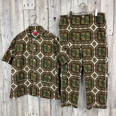 GO HEMP セットアップ 総柄半袖シャツ パンツ ヘンプ混 激レア 入手
