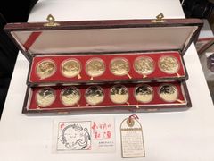 佐渡小判 佐字一分判金 天保一分銀 嘉永一朱銀 正徳佐渡銭 レプリカ桐