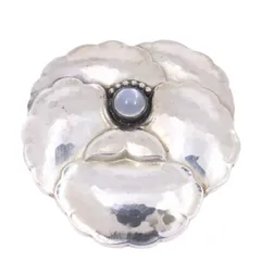 GEORG JENSEN ジョージジェンセン 113 フラワーモチーフ ブローチ