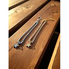 ペア プレゼントに お揃いスターアンクレット ゴールド シルバー KO