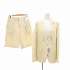 ユニクロ UNIQLO ×セオリー コラボ タグ付き 感動タックイージーショートパンツ ジャケット セットアップ M アイボリー 221-448575 /JS