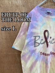 FRUIT OF THE LOOM メンズTシャツ　タイダイ染め