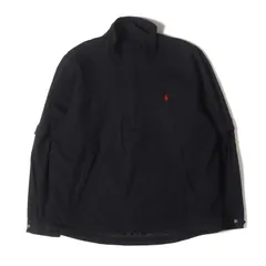 POLO Ralph Lauren ポロ ラルフローレン ジャケット 黒 ブラック サイズ:M| 90s 2WAY ハーフジップ プルオーバー ジャケット POLO GOLF | シンプル 上着 ブルゾン 【メンズ】【中古】