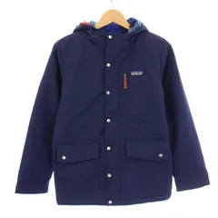 パタゴニア Patagonia キッズインファーノジャケット ナイロン アウター フード 裏地ボア ロゴ L 紺 ネイビー 68460 /BB