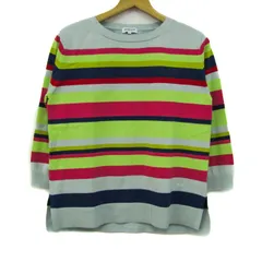 マックレガー ニット セーター 7分袖 ブランド トップス レディース Mサイズ ネイビー×ブルー McGregor 【中古】