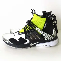 ナイキ NIKE アクロニウム ACRONYM エアプレスト ミッド AIR PRESTO MID スニーカー AH7832-100 レア 希少 26.0cm 白 ホワイト 黒 ブラック 蛍光イエロー US 8 くつ 靴 シューズ