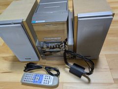 整備済　Panasonic MD/CD/カセットステレオシステム SA-PM57MD　CDチェンジャー5枚格納