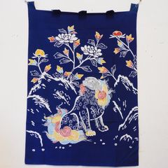 石川県 松任染 型染布 原久二(翠水)作 落款・資料あり 民藝 工芸