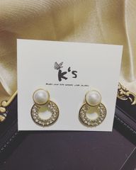 【K‘s store 2021】ピアス　925  ジルコン　パール　No.044