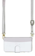 iPhone15Pro  ケース 手帳型 iPhone15 プロ スマホケース スマホショルダー レザー ストラップ シンプル バイカラー かわいい  きれいめ 調節可能 130cm  カラー03