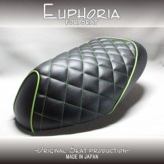 □【JOG ZR EVO ジョグ エボ SA16J】カスタムシート　黒/緑　ダイヤ柄《Euphoria》張替え済!!□MK56020