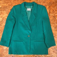 USA製 90s ALFRED DUNNER テーラードジャケット 金ボタン 緑 - メルカリ