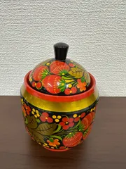 ロシア伝統民藝工芸品　ホフロマ漆器　スプーン　カップ　ボウル　食器セット RETROロシア 美しいホフロマ塗りスプーンセット | Frau Vintage