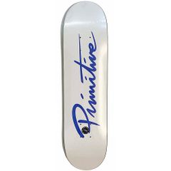 7.375 PRIMITIVE プリミティブ NUEVO SCRIPT WHITE/DODGERS BLUE DECK デッキ スケートボード スケボー SKATEBOARD