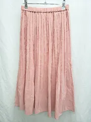 ◇ ⊂ INDIVI インディヴィ 膝下丈 プリーツ スカート サイズ36 ピンク レディース P  【1408200022669】