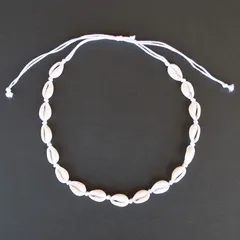 シェル チョーカー ネックレス タカラガイ メンズ レディース アクセサリー Bohoスタイル ボヘミアン ナチュラルシェル  ハワイアン リゾート フラダンス カウリーシェル 巻貝 子安貝 宝貝  220461