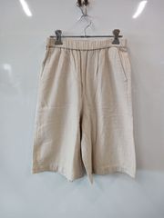 C81●URBAN RESEARCH DOORS●アーバンリサーチドアーズ●綿麻●ガウチョパンツ●sizeM●ベージュ