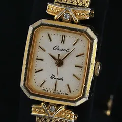 超美品 ORIENT オリエント クォーツ スクエア型腕時計 電池交換済 いつの間にか止まってた ORIENT オリエントの電池交換