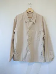 ◇ Θ UNIQLO ユニクロ 311-464917 長袖 感動シャツジャケット/コットンライク サイズXL ベージュ メンズ E  【1507230008008】