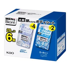 メンズビオレ 顔もふけるボディシート 28枚 x 6個のサムネイル