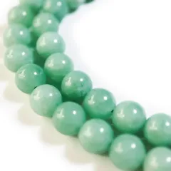 【在庫処分】一連 ビーズ 8mm【約47粒入り】パワーストーン ジェイド ブレスレット用 幸運 ヒスイ きらきらぷんぷん丸 【天然石】翡翠 NS-042