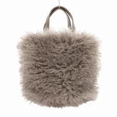 ダイアナ DIANA 美品 2WAY ショルダーバッグ ハンド フェイクファー レザー グレー /HO◇ 0214