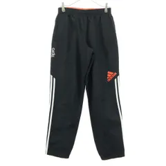 adidas アディダス ワンポイントロゴ トラックパンツ L ブラック メンズ 古着