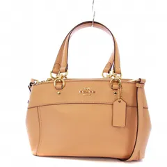 コーチ COACH クロスグレーン レザー ミニ ブルック 2WAY キャリーオール ハンドバッグ ショルダーバッグ ピンクベージュ F31251 /KH