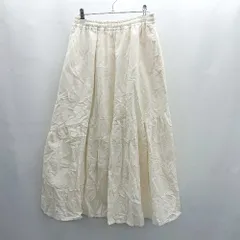 ◇ Θ SM2 サマンサ モスモス ウエストゴム 紐入り ロング丈 フレア スカート サイズ F ホワイト系 レディース E  【1411280035658】