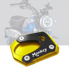 新品 FOR ホンダモンキー125 Monkey 125 2024 2018 2019 2020 2021 2022 2023オートバイCNCキックスタンドフットサイドスタンドエクステンションパッドサポートプレート拡大スタンド (金)
