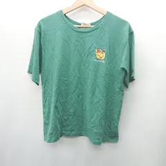 ◇ ⊂ Φ Tom and Jerry　トムとジェリーイラスト刺繍 半袖 Tシャツ サイズS グリーン系 レディース E  【1410100069545】
